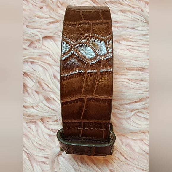 Patricia Nash Vietri Croc Embossed 100% Leather Belt - Picture 6 of 13